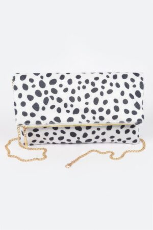 Faux Leo Skin Folded Bag