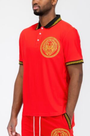 Lion Head Polo Shirt Set