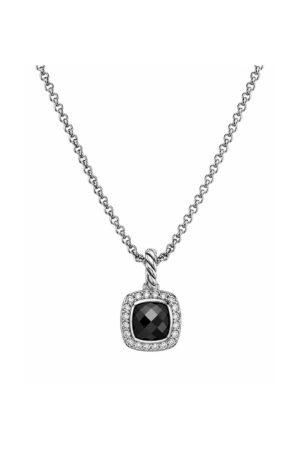 Petite Albion® Halo Cushion Pendant Necklace