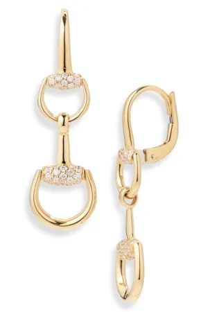 Horsebit Diamond Chandelier Earrings