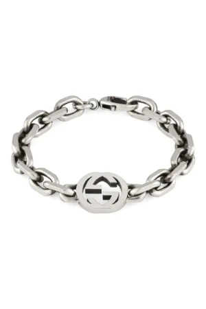 Men's Interlocking G Silver Bracelet