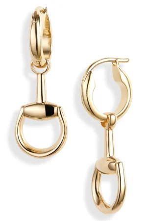 Small Horsebit Drop Earrings
